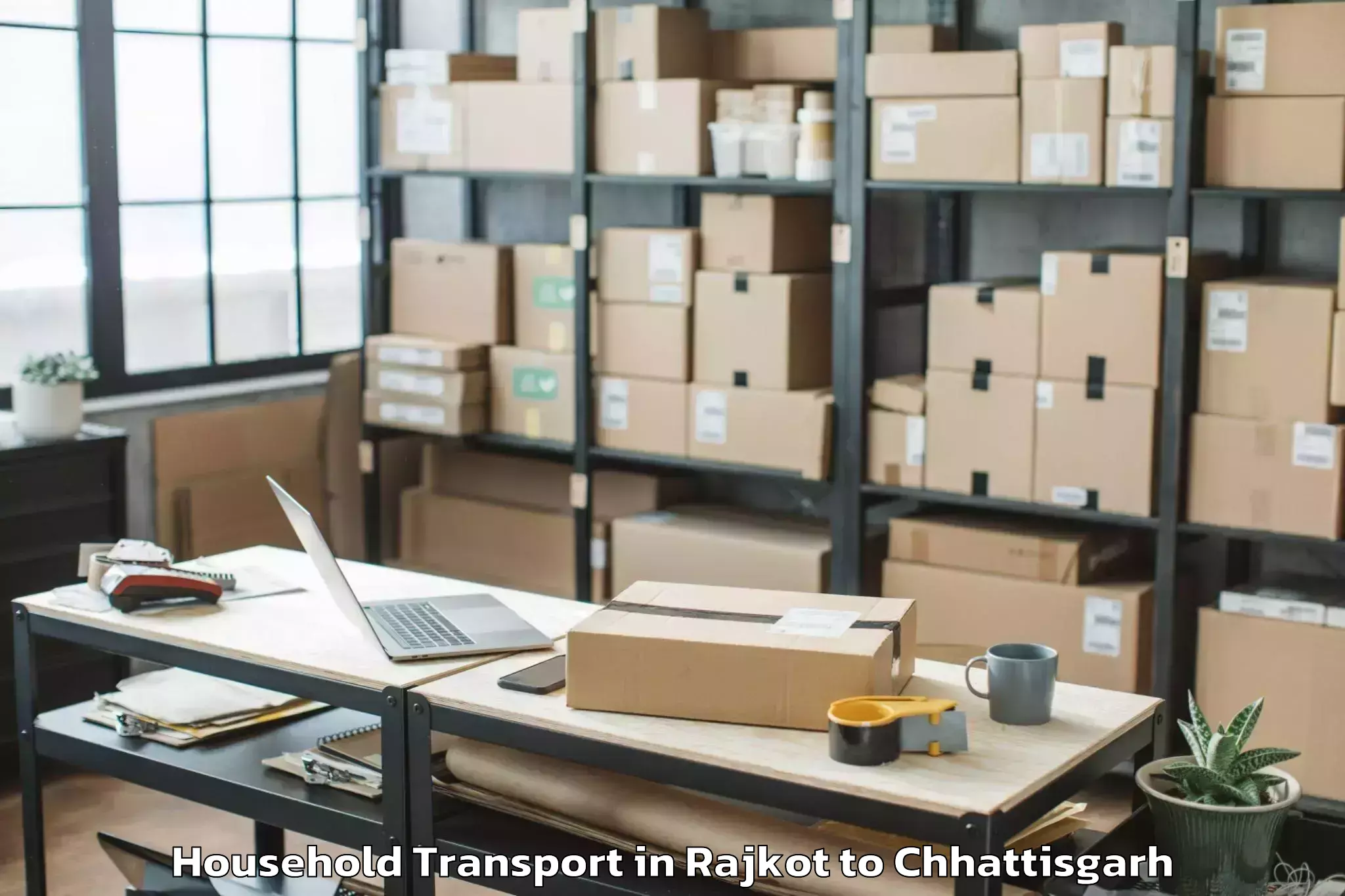 Hassle-Free Rajkot to Ambagarh Chauki Household Transport